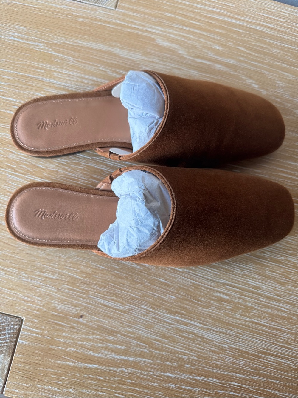 NIB! MADEWELL Women’s Mylie Glove Mule in Glazed Walnut Suede - Mint Condition! - Picture 11 of 14